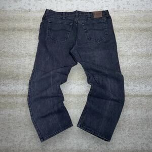 Vintage Y2K Lee MR Jeans 38x30 Regular Straight Leg Fit Jet Black Wash